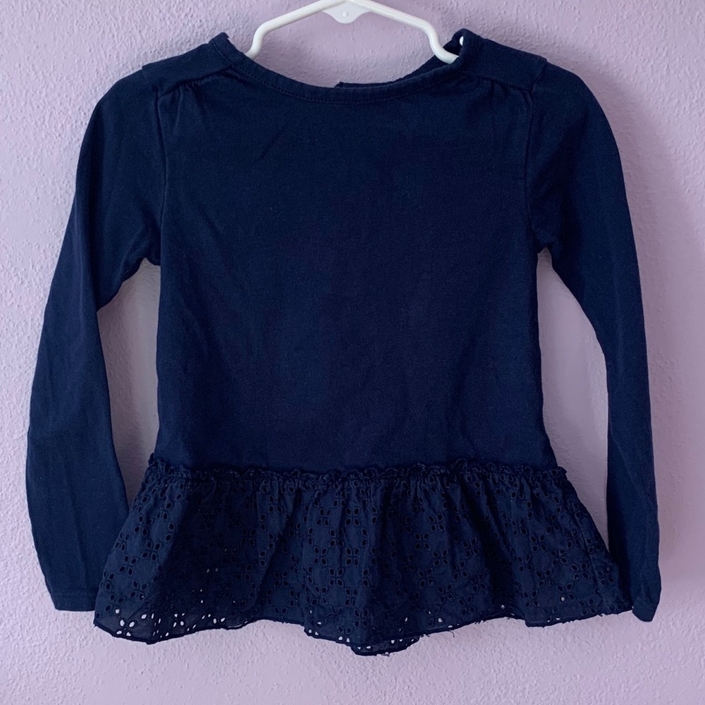 Toddler girl lace peplum shirt